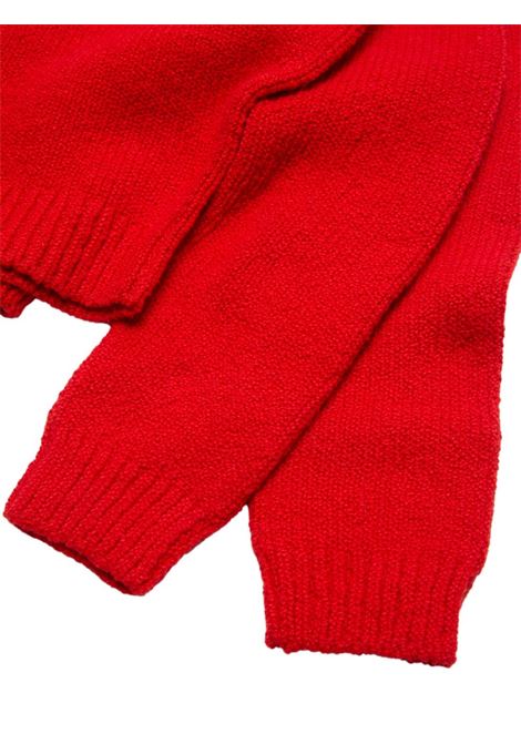 maglione girocollo cropped donna rosso ACNE STUDIOS | A60597AZT